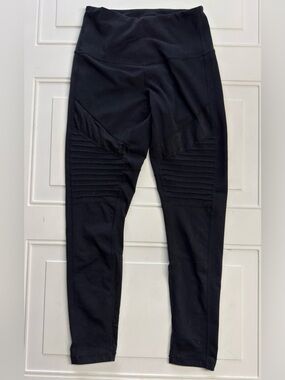 Zella Women’s Sz S Black Moto Mesh Leggings Workout Pants Yoga